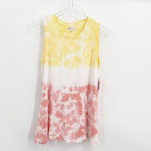 Paper Flower Tween Size XL Yellow White & Pink Tie Dye Flowy Tank